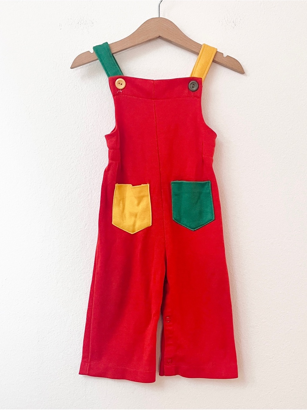 Vintage 70s Carter's Primary Colorblock Overalls